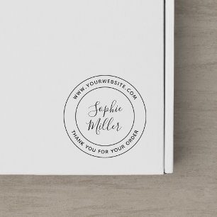 Tampons Encreurs Calligraphie Moderne Ajouter Votre Entreprise Nom