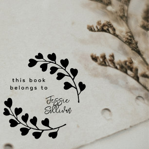 Tampons Encreurs Calligraphie moderne Livre sur mesure de la couron