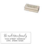 Tampons Encreurs Calligraphie moderne Nom de famille Adresse de ret (Tamponné)