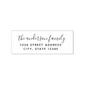 Tampons Encreurs Calligraphie moderne Nom de famille Adresse de ret (Impression)