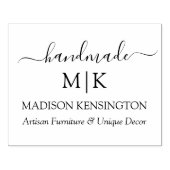 Tampons Encreurs Calligraphie Monogramme artisanal ou Ajouter un lo (Impression)