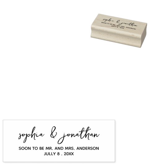 Tampons Encreurs Calligraphie simple Lettrage Enregistrer la date (Tamponné)
