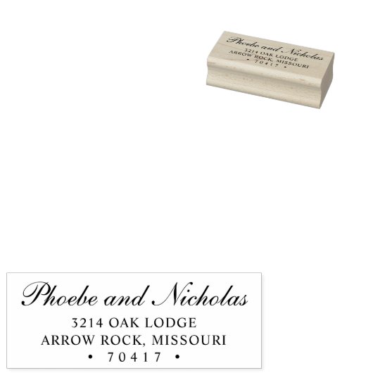 Tampons Encreurs Calligraphie simple Mariage élégant (Tamponné)