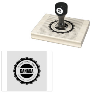 Tampons Encreurs Canada Poignée en bois lisse Format horizontal Uti