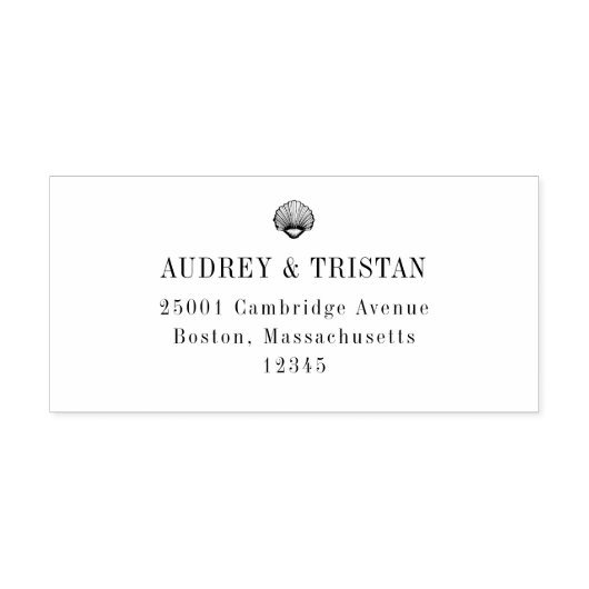 Tampons Encreurs CAPE COD Seashell Retourner Adresse Timbre en caou (Impression)