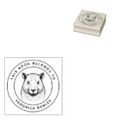 Tampons Encreurs Capybara Personnalisée Ce livre appartient au nom (Tamponné)