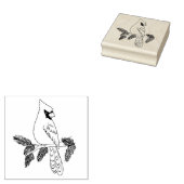 Tampons Encreurs Cardinal assis sur une pinède (Tamponné)