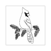 Tampons Encreurs Cardinal assis sur une pinède (Impression)