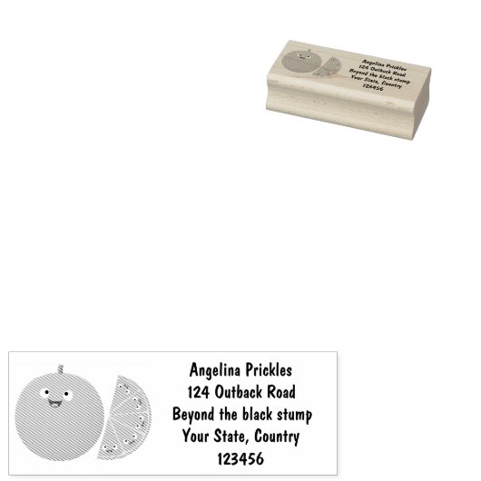 Tampons Encreurs Caricature d'agrumes d'orange (Tamponné)