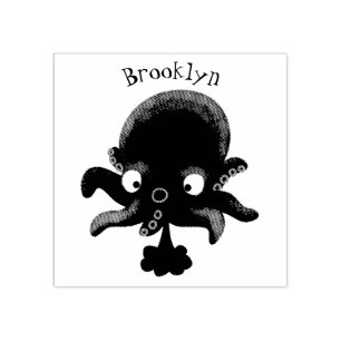 Tampons Encreurs Caricature de bébé pieuvre rose mignonne humour