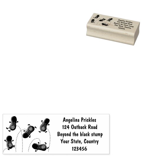 Tampons Encreurs Caricature de cacahuètes joyeux sautillant (Tamponné)