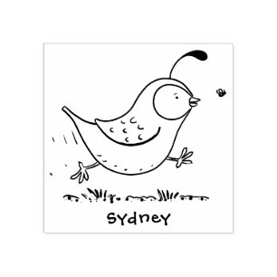 Tampons Encreurs Caricature de caille californienne joli