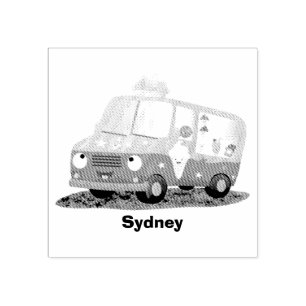Tampons Encreurs Caricature de camion de glace joli