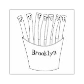 Tampons Encreurs Caricature de frites Cute kawaii fast food (Impression)