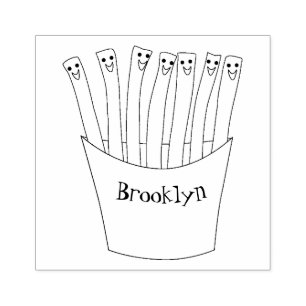 Tampons Encreurs Caricature de frites Cute kawaii fast food