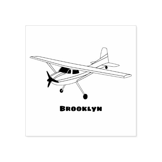 Tampons Encreurs Caricature de l'avion à train de vélo (Impression)