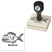 Tampons Encreurs Caricature de poisson de Piranha (Tamponné)