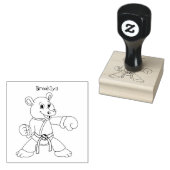 Tampons Encreurs Caricature de rhino kung fu (Tamponné)