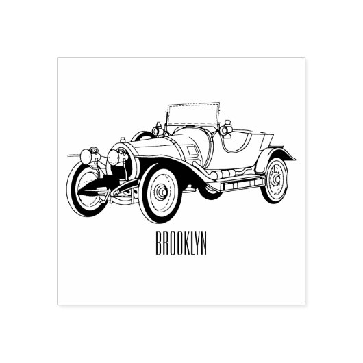Tampons Encreurs Caricature de voiture classique 1920 (Impression)
