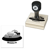 Tampons Encreurs Caricature d'hovercraft rouge joyeux (Tamponné)