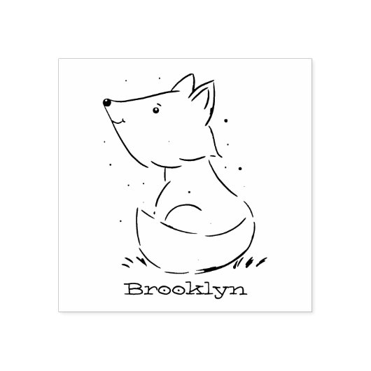 Tampons Encreurs Caricature pour bébé renard (Impression)