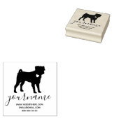 Tampons Encreurs Carlin des côtelettes de chiens de coeur (Tamponné)