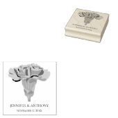 Tampons Encreurs Carnation Flower Luxe Moderne Floral Mariage (Tamponné)