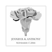 Tampons Encreurs Carnation Flower Luxe Moderne Floral Mariage (Impression)