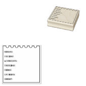 Tampons Encreurs Carnet de page Jours de la semaine (Tamponné)