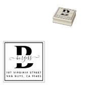 Tampons Encreurs Carré simple monographique manuscrit (Tamponné)