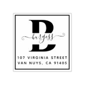 Tampons Encreurs Carré simple monographique manuscrit (Impression)