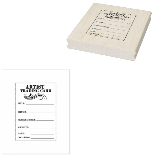 Tampons Encreurs Carte de commerce pour artiste en caoutchouc Retou (Tamponné)