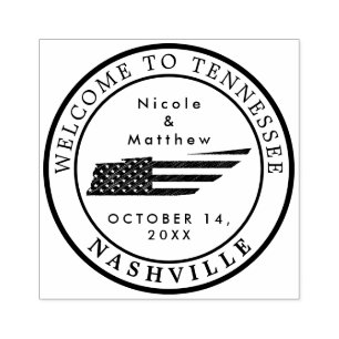 Tampons Encreurs Carte du Tennessee de Nashville Accueil Mariage mi