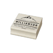 Tampons Encreurs Carte Rustic Mountain Adventure Adresse de retour (Tampon)