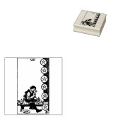 Tampons Encreurs Carte Tarot : Huit pièces : 8 pièces de Pentacles (Tamponné)