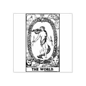 Tampons Encreurs Carte Tarot : Le monde : Texte personnalisé (Impression)