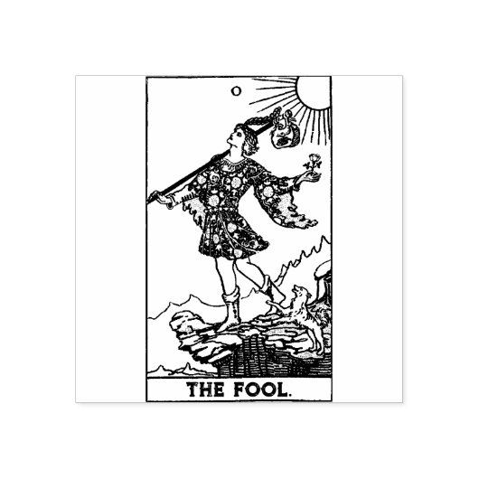 Tampons Encreurs Carte Tarot : L'idiot : Texte personnalisé (Impression)