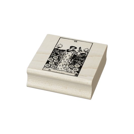 Tampons Encreurs Carte Tarot : Neuf pièces : 9 de Pentacles (Tampon)