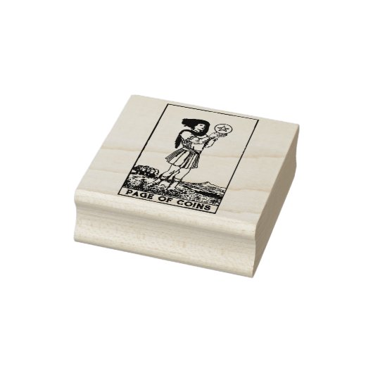 Tampons Encreurs Carte Tarot : Page Pièces / Pentacles Personnalisé (Tampon)