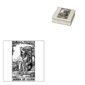 Tampons Encreurs Carte Tarot : Queen of Coins Pentacles Personnalis (Tamponné)
