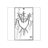 Tampons Encreurs Carte Tarot : Trois épées : 3 épées (Impression)