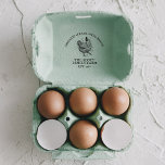 Tampons Encreurs Carton d'oeuf de ferme Vintage personnalisé<br><div class="desc">Timbre en caoutchouc de la famille Vintage personnalisée OEuf de ferme</div>