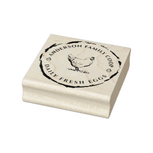 Tampons Encreurs Carton d'oeuf de poulet décoratif vintage tiré à l