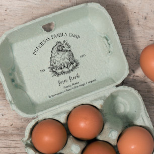 Tampons Encreurs Carton d'oeuf Family Farm Chicken Hen Frais Bio