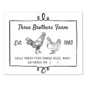 Tampons Encreurs Carton d'oeuf sur mesure de ferme rustique écrit à (Impression)