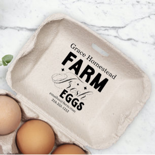 Tampons Encreurs Carton d'œufs frais de la ferme mignon Ajouter un