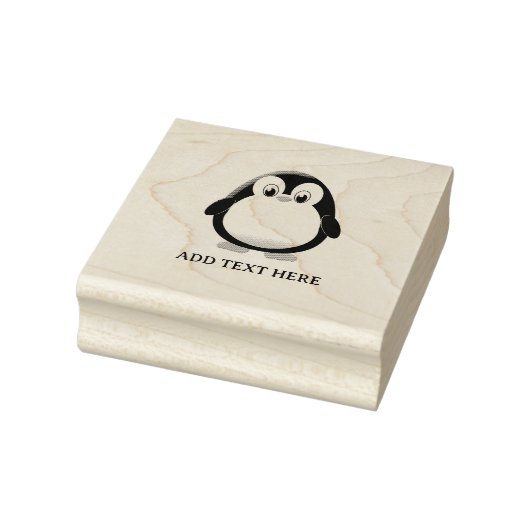 Tampons Encreurs Carton en pingouin mignon personnalisé (Tampon)