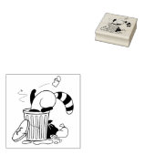 Tampons Encreurs Cartoon Trash Can Raccoon (Tamponné)