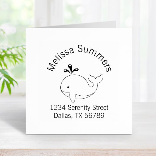 Tampons Encreurs Cartoon Whale Adresse