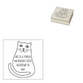 Tampons Encreurs Cartoon Whimson Chat Adresse de retour Timbre en c (Tamponné)